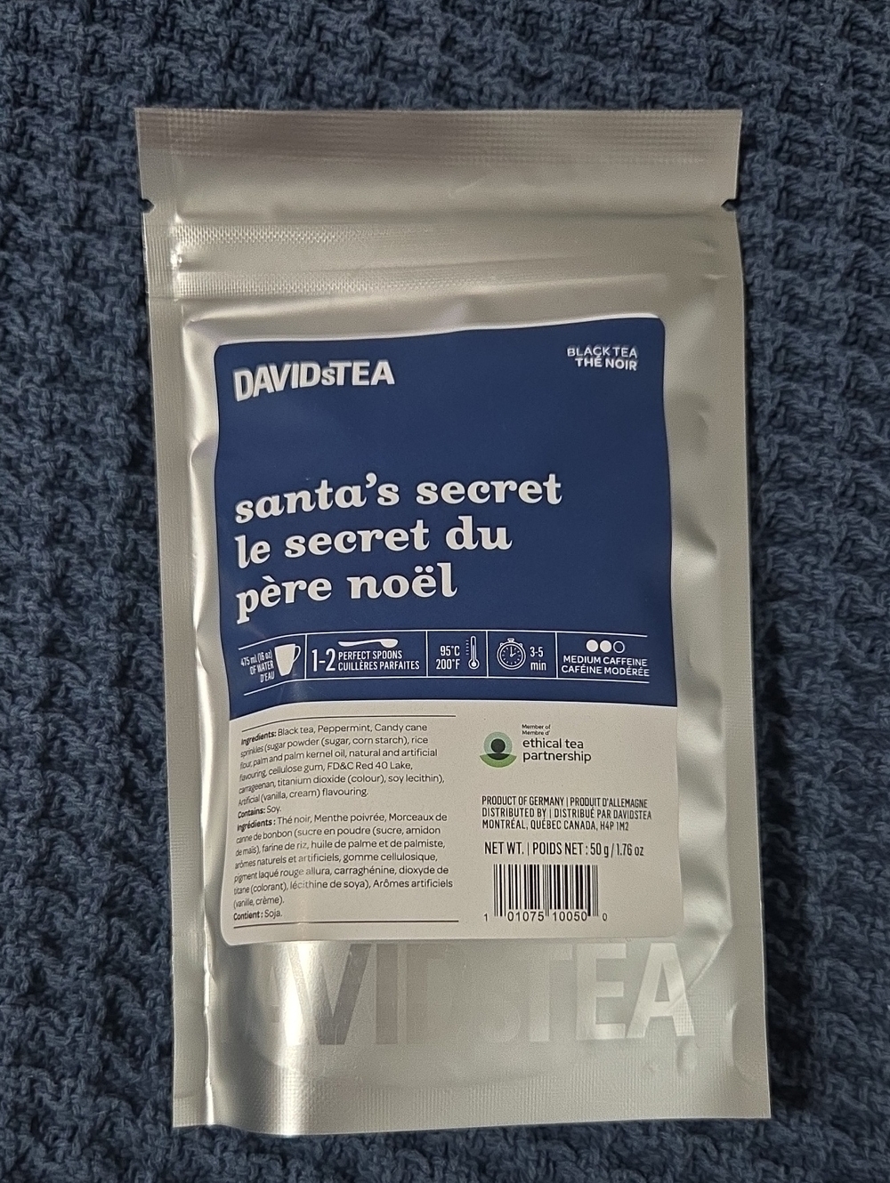 2/$20 New! Sealed! Davidstea SANTA'S SECRET Loose Leaf Tea 50g Davids Tea